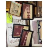 GROUP OF MISC WALL ART, 4.5 IN X 5.5 IN UP TO 12.5