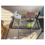 OUTDOOR SIDE TABLE 22 X 14 X 22 WITH BIRD HOUSES
