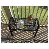 METAL SIDE TABLES PLANTS PAINTED FROG
