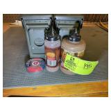 GROUP INCLUDING SMALL METAL AMMO CANS AND BB'S