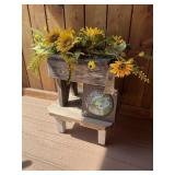 GROUP OF PLANT STANDS AND THERMOMETER