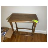 WOODEN SIDE TABLE 24 IN X 13 IN X 29 IN
