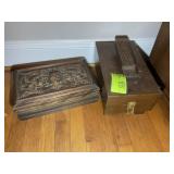 SHOE SHINE KIT AND WOODEN BOX