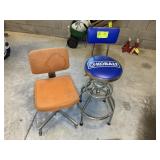 GROUP INCLUDING KOBALT BAR STOOL AND OFFICE CHAIRS
