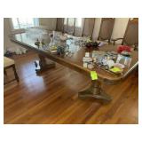 DOUBLE PEDESTAL DINING TABLE APPEARS TO BE HUNTLEY