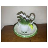 PORCELAIN WASH BOWL AND PITCHER CRACK IN BOWL PITC