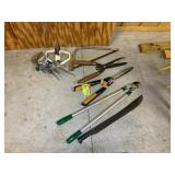 GROUP OF MISC PRUNERS AND SPRINKLERS