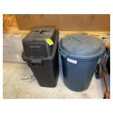 PAIR OF TRASH CANS