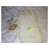 GROUP OF BABY BLANKETS AND SHOES