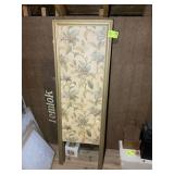 VINTAGE WOODEN FRAMED ROOM DIVIDER, FLORAL THEMED,