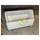 VINTAGE HAND MADE WOODEN TOOL BOX, 26 IN X 11 IN X