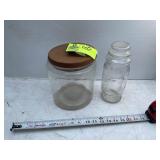 GROUP INCLUDING PLANTERS GLASS PEANUT JAR DATED 19