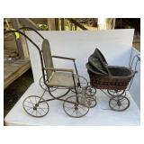 VINTAGE DOLL STROLLER AND VINTAGE STROLLER TYPE CH