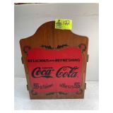 VINTAGE WOODEN COCA-COLA THEMED WALL CABINET, 17 I