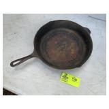 LARGE CAST IRON SKILLET MARKED MADE IN USA NUMBER