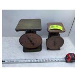 PAIR OF COUNTER FOOD SCALES, WAYWRITE AND AMERICAN