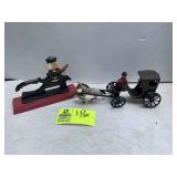 VINTAGE METAL DECORATIVE NUT CRACKER, AND CAST IRO