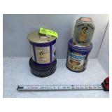 GROUP OF METAL TINS, HERSHEY'S, SNICKERS, CADBURY