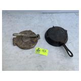 METAL TORTILLA PRESS MEXICO AND CAST IRON WAFFLE M