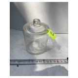 CLEAR GLASS COUNTERTOP CANDY JAR WITH LID, 10 IN T