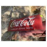 VINTAGE COCA-COLA METAL PANEL OFF COOLER, APPROX 4