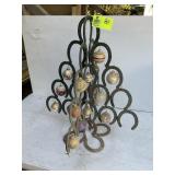 METAL CHRISTMAS TREE MADE OUT OF HORSESHOES APPROX