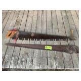 PAIR OF VINTAGE HANDSAWS APPROXIMATELY 47 IN LONG