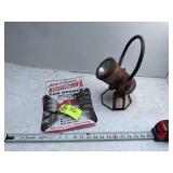 VINTAGE LANTERN AND VAUGHAN CAN OPENER DISPLAY WIT