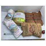 GROUP OF PEANUT, FLOWER, AND PINTO BEAN BAGS
