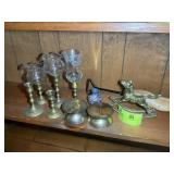 CONTENTS OF SECOND SHELF HALL CLOSET, BRASS COLOR