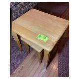 GROUP OF STACKING TABLES, UP TO 17 IN X 21 IN X 22