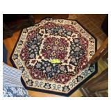 PAIR OF AREA RUGS, OCTAGON 51 IN ACROSS, RECTANGLE