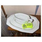 GROUP INCLUDING PFALTZGRAFF SERVING TRAY AND GRAVY