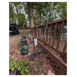 LARGE GROUP OF METAL YARD ART, BIRD HOUSE, SHEPARD