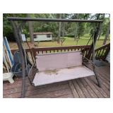 METAL FRAMED PORCH SWING, APPROX 78 IN LONG
