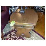 LANE ONE DRAWER WOODEN SIDE TABLE, 24 IN X 27 IN X
