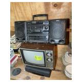 GROUP OF ELECTRONICS SONY BOOMBOX, SHARP TV AND DA