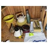 MISC GROUP INCLUDING TEA KETTLES, STANLEY THERMOS