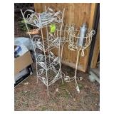 GROUP OF METAL PLANT STANDS 36 IN TO 43 IN TALL