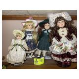 GROUP OF VINTAGE DOLLS, UP TO 17 IN TALL