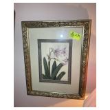 PAIR OF FRAMED AND MATTED FLORAL PRINTS, 24 IN X 3