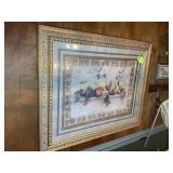 LARGE FRAMED AND MATTED PRINT, 48 IN X 39 IN