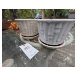 PAIR OF MCCOY PLANTERS