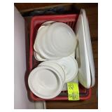 GROUP OF MISC PLASTIC STORAGE CONTAINERS