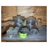 MISC GROUP INCLUDING PRYEX POTS AND MISC CANISTERS