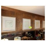 GROUP OF 4 FRAMED FLORAL THEMED PRINTS, JANICE BRO