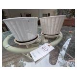 PAIR OF MCCOY PLANTERS