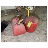 PAIR OF GAS CANS, ONE METAL