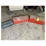 GROUP OF METAL TOOL BOXES