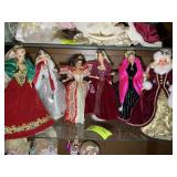 GROUP OF BARBIE DOLLS WITH STANDS